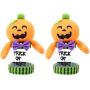 UPKOCH 2pcs Halloween Candy Jars Pumpkin Candy Holders Trick or Treat Box Biscuit Cookie Storage Cases Decorative Bottles for Halloween