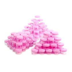 5Gram Cosmetic Containers 100pcs Tiny Makeup Sample Jaws with Pink lids