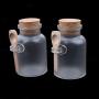 LoveinDIY 2pcs 10.5 oz Empty Plastic Sugar/Spice/Salt Jars with Wooden Spoon