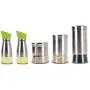 5 Set Edelstahl Glaskannen für Tee, Kaffee, Zucker – Vielseitige Lebensmittelbehälter Cwg