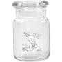 Clear Glass Herb Stash Jar with Lid 4.5 oz with Yoda Logo from Smoke Promos