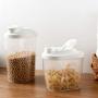 Cabilock Food Storage Container with Lids Airtight Cereal Sealed Plastic Container for Dry Fruits Grain Spice Snacks 2PCS (1000ml+1500ml)