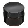 Wresty 4 Pcs Amber Glass Cosmetic Jar Empty Refillable Makeup Sample Comtainer Cosmetic Cream Container Pots With Inner Liners (30g)