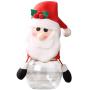 Christmas Candy Jar - Food Storage Container Christmas Elk & Santa & Snowman Clear Plastic Candy Jar Gift Bottle Holder