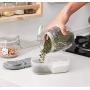 YXTHON Multi-Function Kitchen Refrigerator Plastic Lunch Storage Jar Household Fruit Box Double-Grid Covered Kitchen Food Multi-Grain Sealed Cans 6Pcs