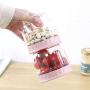 Kitchen Transparent Food Storage Container Sealing Pot Cereal Grain Bean Rice Sealed Plastic Milk Powder Jar,500Ml