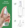 12PCS 80ml/2.7ounce Spray Bottles with 2 Funnels, Fine Mist Clear Spray Bottles Portable Refillable Mini Travel Bottles Liquid Containers for Make-Up Cosmetic Makeup