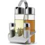 LQQGXLCondiment bottle, jar condiment storage box Spice jar Oil dispenser Glass storage jar Spice jar Small sealed food storage container Spice storage box