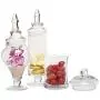 3 Piece Set Glass Apothecary Jars Weddings Food Storage Tank Buffet Candy Storage Bottles by Candora