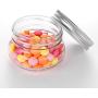 Mini Mason Jars Round 4 oz - Small Canning Glass Jars with Lids - 16 Pack Cute Jars with 40 Labels & Chalk Marker, Clear Containers for your Candy, Jelly, Overnight Oats, Yogurt, Honey & Baby Food