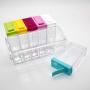 Seasoning Box Spice Jar Seasoning Box 6pcs/set Kitchen Spice Storage Bottle Jars Transparent Salt Pepper Cumin Powder Box Tools