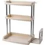 Étagère à épices 3 niveaux, support non glissant pour placards de cuisine, condiments, épices, herbes, pots et bouteilles, organisateur de rangement debout pour cuisine, salle de bain. Étagère à épices 3 niveaux, support non glissant pour placards de cuisine, condiments, épices, herbes, pots et bouteilles, organisateur de rangement debout pour cuisine, salle de bain.