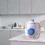 Contenants de stockage alimentaire en grande capacité avec motif floral, couvercles hermétiques, récipients en céramique, décoration rustique pour farine, céréales, sucre 2.5L/5L/10L – Rose