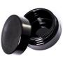 ultravioLeaf 50 ml (1.7 fl oz - Eighth Oz) Cosmetic Style Travel Size Black Ultraviolet Glass Screw Top Jar | Airtight Stash Container