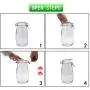 YEBODA 48oz Lebensmittelbehälter Glasbehälter mit Klampschließen und Silikondichtungen – Mehrzweck-Küchenbehälter - Klar Rund (2er-Set)