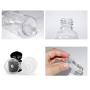 12PCS 30ml/1oz Empty Clear Plastic Travel Bottle with Black Flip Lid Refillable Container Jar Packing Storage Container Can for Lotion Toner Essential Oil Cream Shampoo (84mmx27mm/3.3inx1.1in)