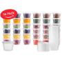 36 Sets] 16 oz. Plastic Deli Food Storage Containers with Airtight Leak Proof Lids - Washable And Reusable - Recyclable BPA-Free - Microwave, Fridge, and Freezer Safe