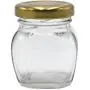 U-Pack 2oz Glas Jarbeutel mit Golddeckel für Honig, Marmelade, Gewürzpackung, 24er Set