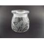 IncisoArt Hand Etched Vibe Storage Jar Sandblasted (Sand Carved) Glass Handmade USA Custom (Praying Mantis Grass, 12.25 Ounce (362ml))