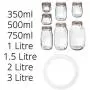 Argon Tableware Silicone Seals Rings for Glass Storage Jars - 87mm - for Jar Sizes 350ml to 3L - Clear - Pack of 6 Argon Tableware Silicone Seals Rings for Glass Storage Jars - 87mm - for Jar Sizes 350ml to 3L - Clear - Pack of 6