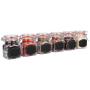 Spice Jars - 12 Airtight Flip Top Bottles with 40 Labels & Chalkboard Pen - Complete Set of 3.4 Ounce Square Empty Spice Bottles with Funnel | Kitchen Spice Organizer Clear Glass Jars
