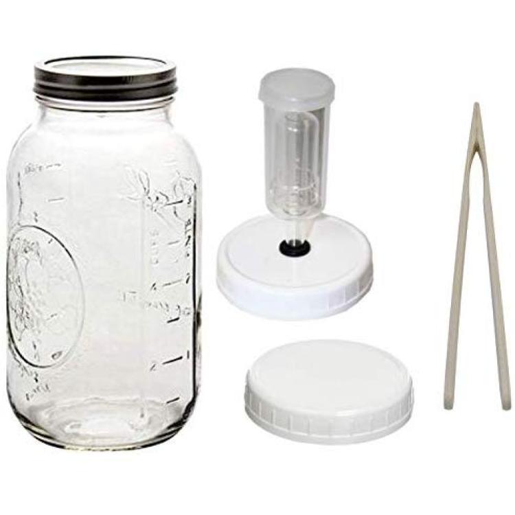 Glass Jar Wide Mouth Large Lids Fermentation Kit Fermenting Water Seal  Airlock