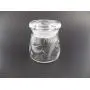 IncisoArt Hand Etched Vibe Storage Jar Sandblasted (Sand Carved) Glass Handmade USA Custom (4.5 Ounce (133ml), Sun Moon Shooting Stars Planets)