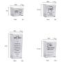 Square Plastic Jars for Kitchen & Household Storage of Dry Goods Nut Snack Spices and More
