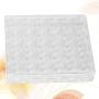 HEALLILY Clear Plastic Bead Storage Box Dustproof Transparent Desktop Container for Paint Jewelry Medicine Display Case Holder 30 Grids