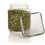 HEHGU Glass Moistureproof Containers for Storing Food Tea Leaf with Sealed Lids Jars Dispensers, 1500 ML