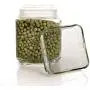 HEHGU Glass Moistureproof Containers for Storing Food Tea Leaf with Sealed Lids Jars Dispensers, 1500 ML