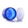 2PCS 100G/100ML(3.5oz) Blue Refillable Empty Plastic Cream Jars Bottes Sample Cosmetic Makeup Container with Mixture Screw Top Cover and Inner Cap for Emulsion Hand Lotion