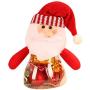 STOBOK Christmas Candy Jar Bottle Storage Desktop Caps Holder 3D Doll Container Kids Gift Home Food Xmas Decor Lovely Ornament, Elk Reindeer & Santa Style 2pcs