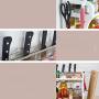 Kitchen Organizer, Quality Plastic Spice Rack Seasoning Double Layers Stand Holder Seasoning Jar Storage Shelf,Brass