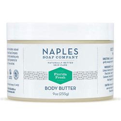 Naples Soap Natural Body Butter - Rich Cocoa Shea Body Butter Made For Women With No Harmful Ingredients - Natural Skin Care For Nourished And Moisturized Skin - 9 oz, Florida Fresh Citrus