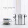 Coffee Canister - Stainless Steel Coffee Container Vacuum Sealed Storage Jar for Sugar Tea Bean(1100ml)