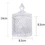 European Color Crystal Glass Storage 600ML Canned Sugar Cans Diamond Candy Box Cotton Swab Box Cotton Pad Household Storage,A