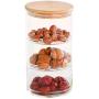 Amon Kitchen 3-Layer Glass Jar Kitchen Food Bulk Container Set for Spices Dried Fruit Storage Can Salad Food Storage Containers Storage