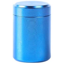 joyMerit 2 Pack of Food Storage Canister with Airtight Wooden Lid - Metal Food Storage Canister, Food Storage Jar for Coffee, Sugar, Tea, Spice and More