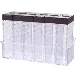Kitchen Seasoning Bottles Jars Boxes Plastic Spice Lid Can Sugar Layers Storage Organizer Box Home Organization Accessories (Coffee)