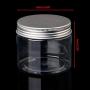 XISAOK 150ml Clear Round PET Jar with Aluminium Screw Lid Food Storage Container Sealed