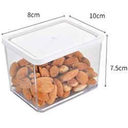 Kitchen Ware Crisper 2 Packs   Transparent Plastic Food Storage Refrigerator Refrigeration Sealed jar Food Storage Box (Size : 8107.5cm)