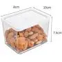 Kitchen Ware Crisper 2 Packs   Transparent Plastic Food Storage Refrigerator Refrigeration Sealed jar Food Storage Box (Size : 8107.5cm)