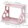 Double Layers Spice Rack, Seasoning Stand Holder Quality Plastic Kitchen Organizer Seasoning Jar Storage Shelf,Beige