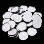 Healthcom 50 Pcs 36.5mm Empty Round Metal Tin Palette Pans Magnetic Makeup Palette Refillable Container for Cosmetic Eyeshadow Blush Lipstick Organizer Cosmetics Eyeshdow Blush Foundation Container