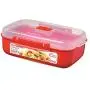 Sistema Microwave Cookware Rectangular Bowl, 42.2 Ounce/ 5.2 Cup, Red