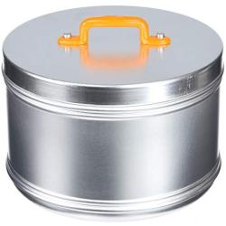 Italo Ottinetti Storage Canister with Painted Box Handle Orange 16 cm, one Size
