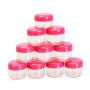 10pcs transparent small round cream bottle 5g jars pot container empty cosmetic plastic sample container for nail art storage