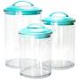 Calypso Basics by Reston Lloyd Acrylic Storage Canisters, Set of 3, Turquoise