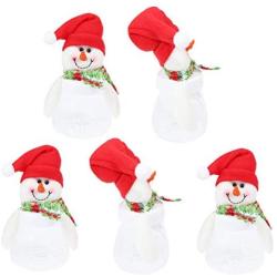 Artibetter 5pcs Christmas Candy Jars Christms Favor Boxes with Snowman Doll Christmas Food Storage Container for Cookies